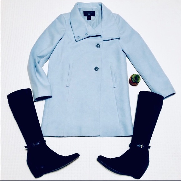 light blue swing coat